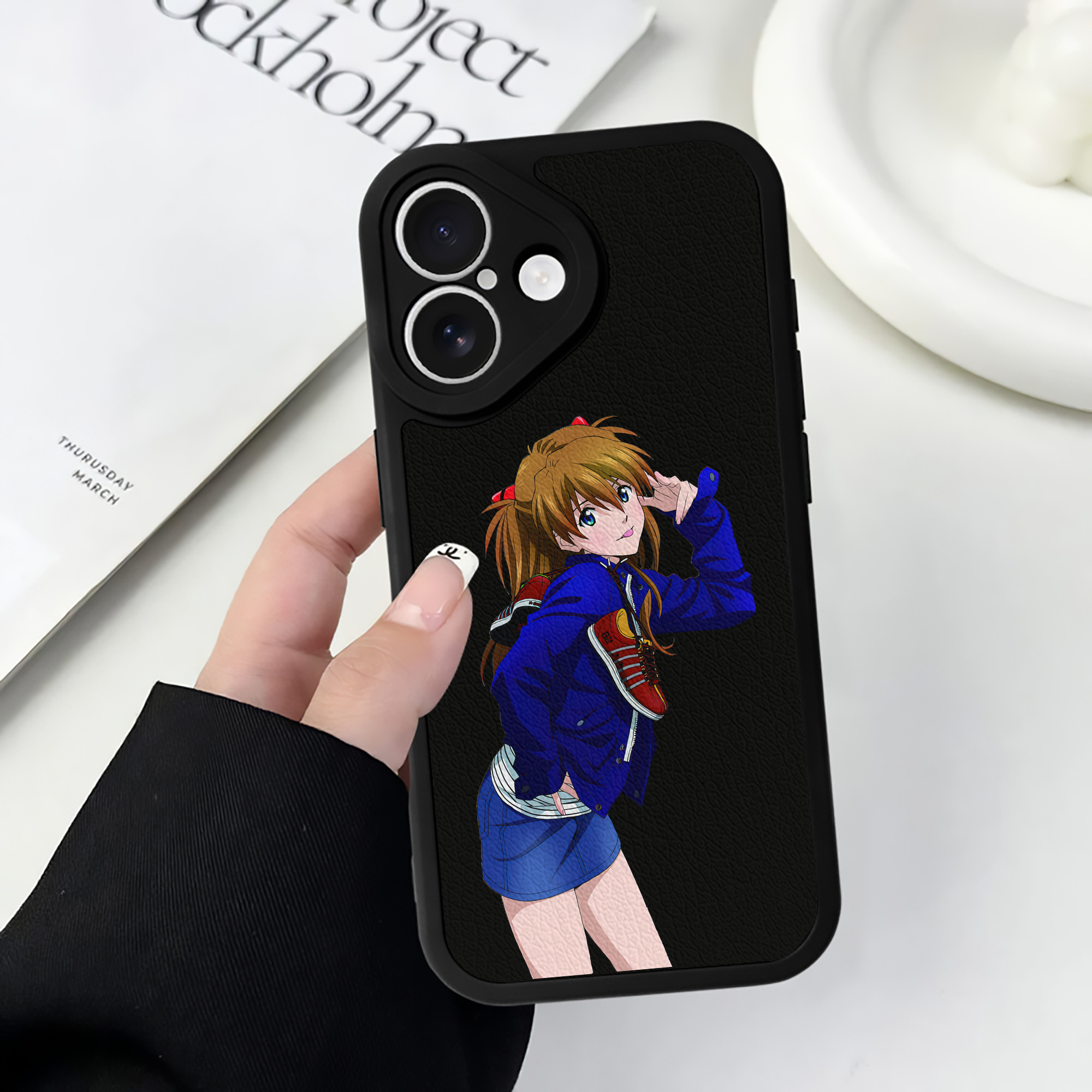 （画像用） EVA 新世紀エヴァンゲリオン 【iPhone 16シリーズ対応】シリコンスマホケース（レザー調） 材質：シリコン